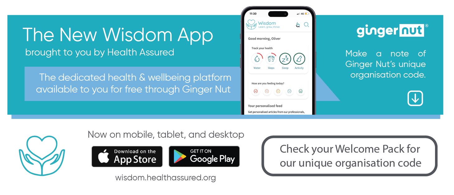 Wisdom App now available through Ginger Nut Training